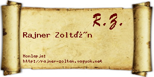 Rajner Zoltán névjegykártya